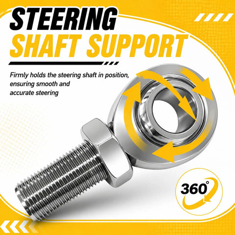 Heavy Duty 3/4 Inch Heim Joint Rod Ends Kit With Jam Nut For Steering And Suspension Upgrades shown from the side for accurate steering support.