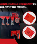Heavy Duty Wall Mount Tool And Battery Organizer Kit For Milwaukee M18 18V with 10 tool holders and battery clips