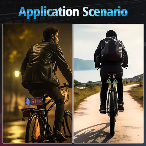 Programmable LED Smart Bike Tail Light With Speedometer And App Control Custom Text Patterns And Animations Full Color 432 Bead Display For Road Mountain And City Bikes Bright Night Riding For Adults And Kids