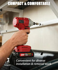 Person using 20V Brushless Impact Driver Kit With Two-Speed Variable Speed, Cordless Power For Quick, No-Nonsense DIY And Pro Jobs