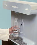 Hand using Wall Mounted Bottle Filling Station With Refrigerated Filtered Water Dispenser Touch Free Sensor 9.5 GPH Cooling Capacity
