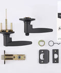 Victory Satin Nickel Door Lever Passage Easy Install Reversible hardware kit and instructions layout