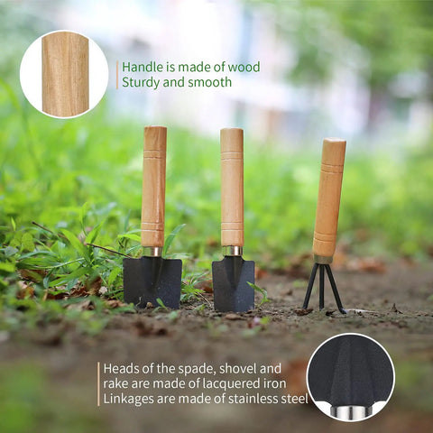 Mini Succulent Garden Tools Set With Shovel Spade Rake And Pruning Scissors Plus Plastic Bucket Shovel For Seedlings And Soil Care