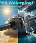 Waterproof 40 Pack Half Inch Cable Glands Pass Through Cord Grip Kit with water splash showing outdoor durability