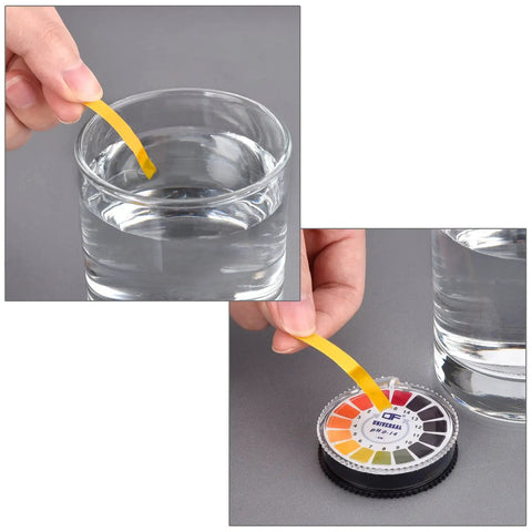 Universal PH Test Paper Strips Roll Kit With Full Range 0 To 14, 16.4 Ft Per Roll, Four Rolls, testing water sample