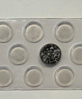Clear Silicone Glass Table Bumpers Deliver A Snug Anti Slip Fit That Really Locks Furniture Down And Kills That Annoying Slide, 16mm pads with a coin for size reference.