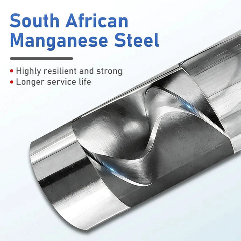 Close-up of 1.5m screw conveyor made of South African manganese steel for the Workhorse Portable Grain Conveyor Auger For Home And Farm.