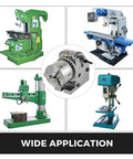Heavy Duty Semi Universal Dividing Head With Quick Swap Four Inch Chuck And MT2 Tailstock Knockout Precision Indexing Fixture on CNC machines.