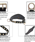 Diagram of Tongue Buckle Body Belt With Waist Pad And Dual Side D Rings Safety Harness For Work Positioning And Restraint