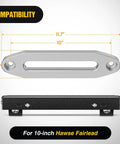 Universal Flip Up License Plate Frame For 10 Inch Hawse Fairlead Mount Fits Most Off Road Vehicles And Pickup Trucks Compatible With Jeep Ford Dodge Chevy GMC Nissan Toyota Ram And More Built Tough With Aluminum Construction, 10-inch fairlead dimensions