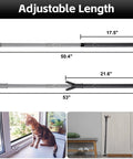 Adjustable Sliding Glass Door Security Bar 2 Pack Black Jammer Stopper For Patio Front Door Inside Bedroom Hotels And Apartments Easy Setup No Tools Needed Travel Ready Protection with adjustable lengths shown.