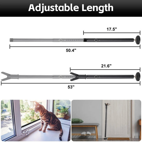 Adjustable Sliding Glass Door Security Bar 2 Pack Black Jammer Stopper For Patio Front Door Inside Bedroom Hotels And Apartments Easy Setup No Tools Needed Travel Ready Protection with adjustable lengths shown.