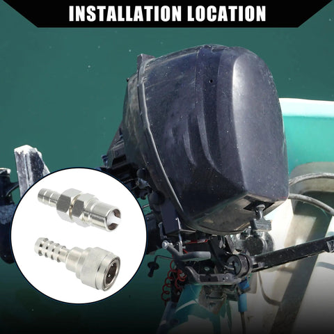 Five Sixteenth Inch Plug And Play Boat Fuel Connector Set With Male And Female Sockets And Locking Nut For Tohatsu Outboard Engine
