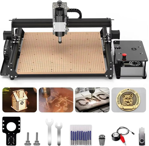 3 Axis Cnc Router Engraver Badly Crushing Wood And Acrylic Projects Delivers Slick Precision With A Roomy 430X390Mm Bed and touch panel.