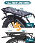 Advanced cargo rack comparison on Folding Fat Tire Electric Bike For Adults 20 Inch 3.0 Fat Tires 374.4Wh Battery 20 MPH E Bike