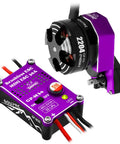Beefy Torque 2204 2400KV Brushless Outrunner Motor With Transmission And 30A Mini ESC For SCX24 Axial 1 By 24 Remote Crawler Car Truck Spiced Black Purple