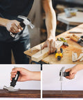 All In One DIY Baseboard Nail Kit With 200 Double Head Skirting Nails, Mini Claw Hammer And Four Tools for installing wood trim