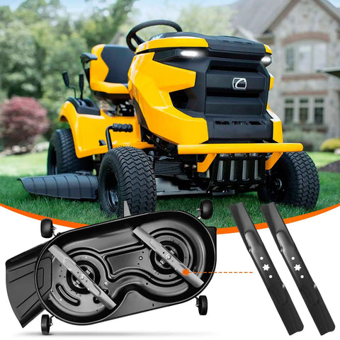 Beefy Heavy Duty 42 Inch Mower Blades Two Pack Fits Cub Cadet Troy Bilt 42 Inch Decks And Craftsman LT1500 42 Inch Lawn Tractors