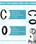 Image of Badass 3/8 Inch Impact Socket Retaining Ring and O Ring Kit showing durable steel retaining ring and rubber O-ring.