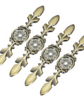 4 Piece Retro Bronze Cabinet Backplate Set For Wardrobes Cupboards And Dressers Zinc Alloy Drawer Knob Back Plates
