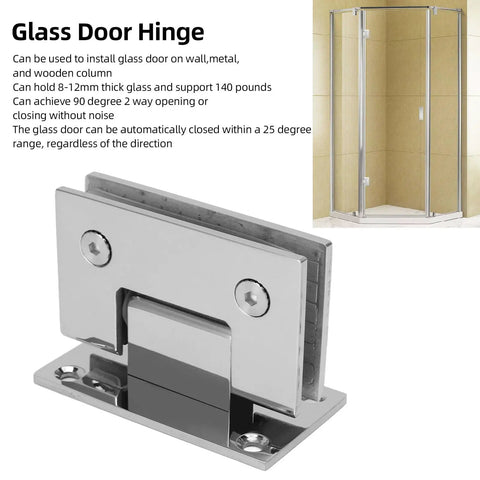 90 Degree Glass Shower Door Hinges For 8 To 12 mm Thick Glass Frameless Bathroom Door Hardware