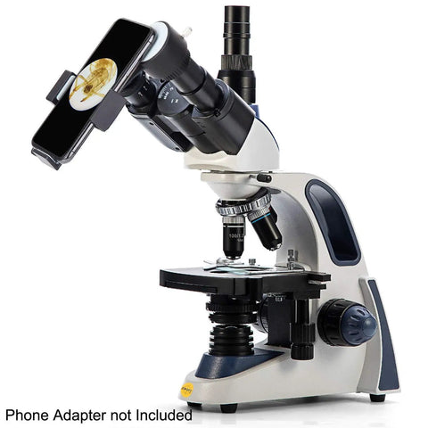 Trinocular Compound Microscope For Education And Research With 40X To 2500X Magnification, Siedentopf Head, Camera Ready