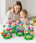 Flower Garden Building Kit For Kids 3 To 7 Years Old With 148 Piece Set And Storage Case Educational STEM Toy in play