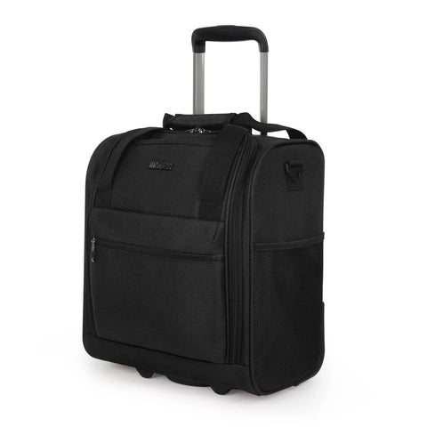 16 Inch Underseat Carry On Luggage With Wheels 3 In 1 Design That Transforms From Rolling Suitcase To Shoulder Bag And Handbag