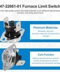 Furnace Limit Switch L350 Roll Out Replacement For Rheem 350F Cutout 4710024101 Compatible Easy Install 3 Pack shown with details