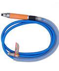 Lightweight Pneumatic Grinding Pen Straight Handle with blue hose and orange grip for auto repair and engraving tasks.