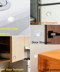 16 Pack Clear Door Handle Bumpers And Cabinet Silencers With Strong 3M Self Adhesive Sticky Wall Protectors as fridge door bumpers