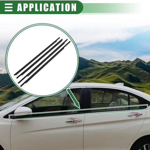 Weatherstrip Window Seal Belt Kit For Toyota Prius 2004-2009 shown on car with mountains in background