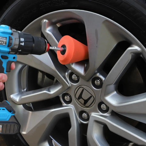 Polishing Cone 9 Piece Sponge Buffing Set For Automotive Wheel Hubs And Metal Polish Buffing Ball For Aluminum And Stainless Steel Pro Grade Easy Cone Design For Tight Spots And Curved Surfaces