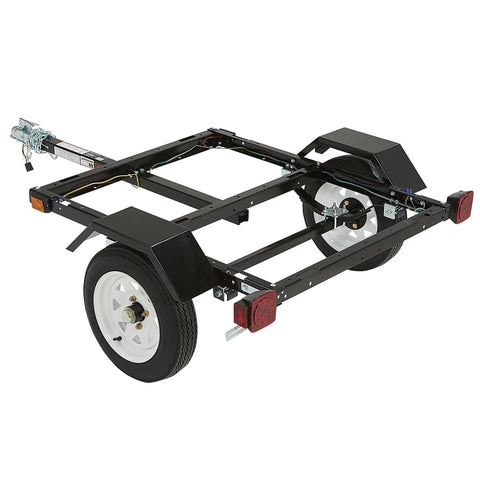 Built Tough Steel Utility Trailer Kit 40x48 Inches For Hauling Gear, 1200 Lb GVWR, Sturdy Steel Frame, 1-7/8 Inch Coupler, Taillights