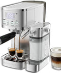Pro Grade 20 Bar Espresso Machine With Automatic Milk Frother And Precision Temperature Control For Low Stress Home Brewing and Straight Fire Barista Coffee Sips Daily with dual espresso shots