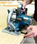 Pro Grade Edge Rip Guide For Circular Saw with Low Friction Tracks adjusts for clean cuts in wood. Ideal for DIY projects and woodworking.