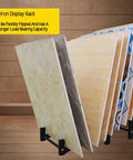 Slick Floor Standing Tile Display Rack, Sturdy 10 To 12 Layer Wood Sample Organizer For Flooring And Building Materials with tiles