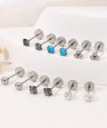 Hypoallergenic Titanium Earrings Set For Women 23 Pairs Lightweight Tarnish Resistant Everyday Wear Featuring Classic And CZ Styles Ideal For Sensitive Ears And All Day Comfy, 20G flat back studs