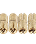 Slick Concealed Barrel Hinge Set For Cabinets And Gift Boxes, Copper Brass Finish, 4 By 2 By 1 Inches, 8mm Pin, 4 pack