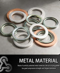 12Pcs Transfer And Differential Case Drain Plug Crush Washer Kit 3 Types OEM 9043024003 Gasket Set Heavy Duty Compatible With Lexus And Toyota