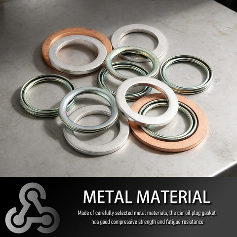 12Pcs Transfer And Differential Case Drain Plug Crush Washer Kit 3 Types OEM 9043024003 Gasket Set Heavy Duty Compatible With Lexus And Toyota