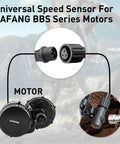 Ebike Speed Sensor For Bafang BBS01B BBS02B BBSHD Mid Drive Motors UART Version showing connection details and motor setup