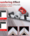 Professional Electric 45 Degree Tile Chamfering Tool With Heavy Duty Aluminum Base Plate Precision Bevel Cutter for smooth bevel cuts.