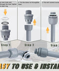 Installation steps for 1 Inch Liquid Tight Conduit 5 Ft Non Metallic Flex Cable Sleeve with fittings and connectors.