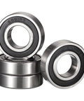 HiPicco 6001-2RS deep groove ball bearings, 12x28x8 mm, chrome steel, double rubber-sealed, 4 pcs