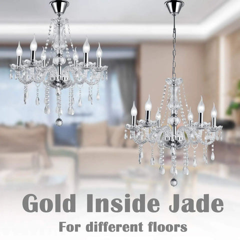 10 Light K9 Crystal Chandelier in Silver Finish For Dining Room Living Room Hallway Modern Rain Drop Glass Pendant Lamp