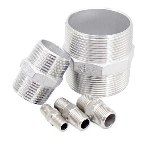 Stainless Steel One And One Quarter Inch Male Threaded Hex Nipple SS304 Pipe Fitting For Brew Kit And Home Piping System Connector Coupler Adapter