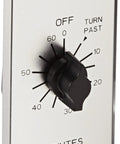 Spring Wound In Wall Twist Timer With Durable Metal Plate, 60 Minute Auto Shutoff, Pro Grade Commercial Style Mechanical Timer