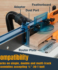 Router setup with 36-Inch Multi T Track For Woodworking, Awesome Universal Two And One Quarter Inch High T-Slot Extrusion installed