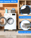 KUPAPO Adjustable Appliance Dolly Cart With Locking Wheels For Mini Fridge Portable Washer Dryer, mobile base with PVC panels.